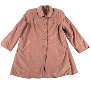 Vintage 60s Country Pacer Pink Coat ILGWU Union Made USA Pintuck Details